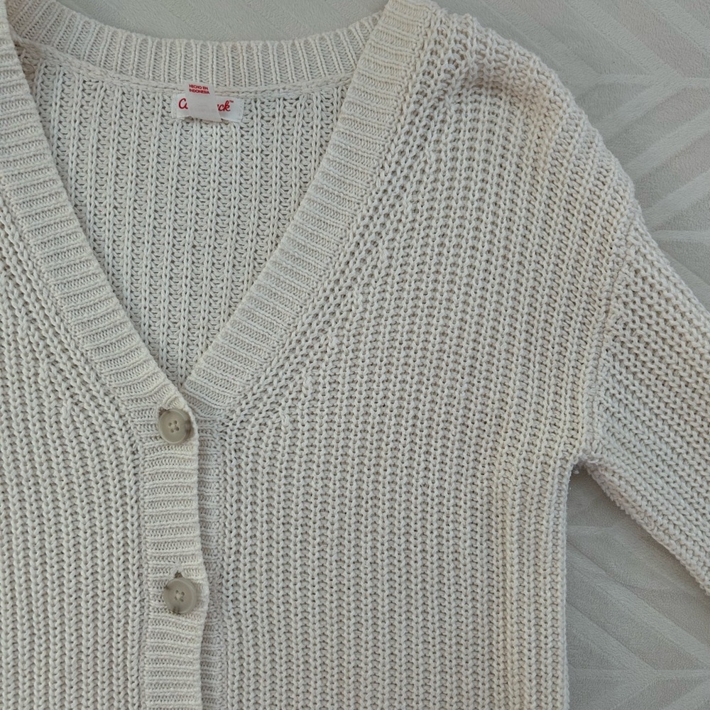 White Knit Cardigan - Picture 2 of 4